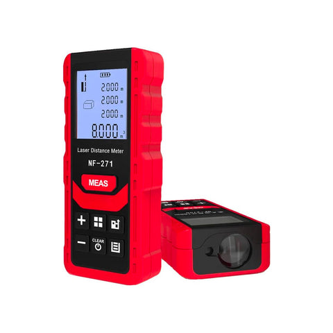 Laser measurer with 3 measurement units, 4cm-50m LCD screen