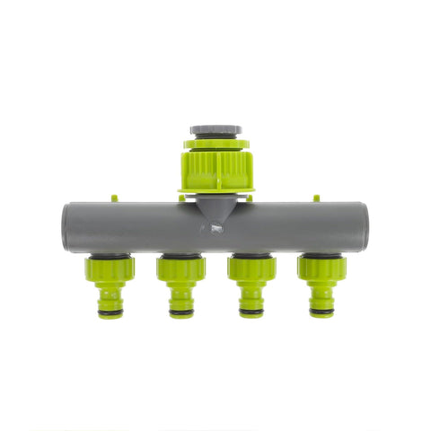 4-Way Tap for 3,4cm Threaded Connections and 2,65cm Taps