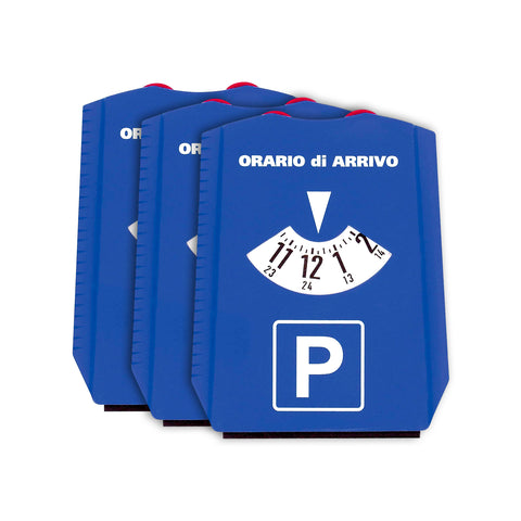 2-in-1 three-sided ice scraper with parking disc for cars 12x15.5cm