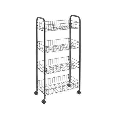 4-Tier Removable Shelving Unit 41x23x84cm