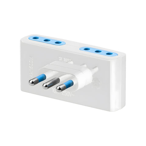 4-Socket 10/16A Bipasso 2P+T Adapter with S17 16A Plug White