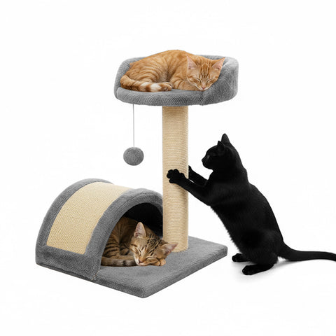 50 cm Cat Scratching Post with Sisal Arch and Hanging Toy