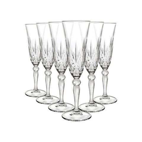 Set of 6 16cl Melodia flute glasses by Rcr
