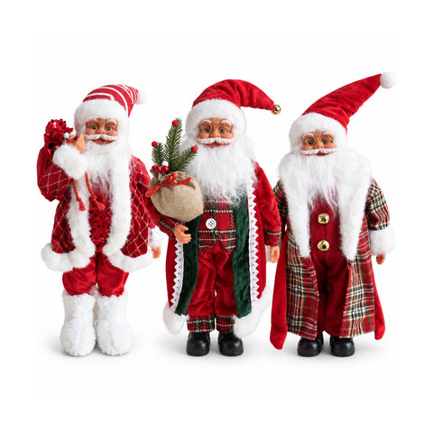 Santa Claus with Lights and Music, Decorative Christmas Statue 65-95-120 cm, Battery-Powered Illuminated Ornament - Blind Box