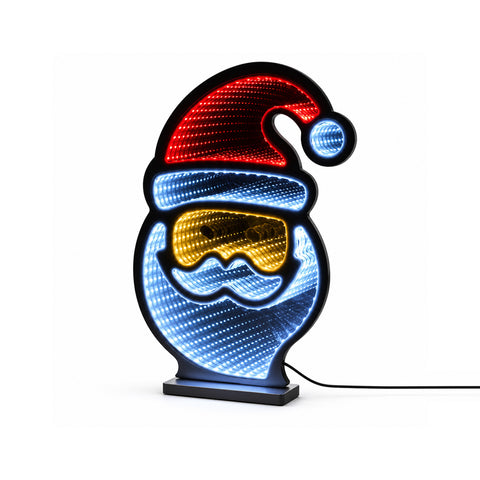 LED infinite-effect Santa Claus H29 cm with USB cable