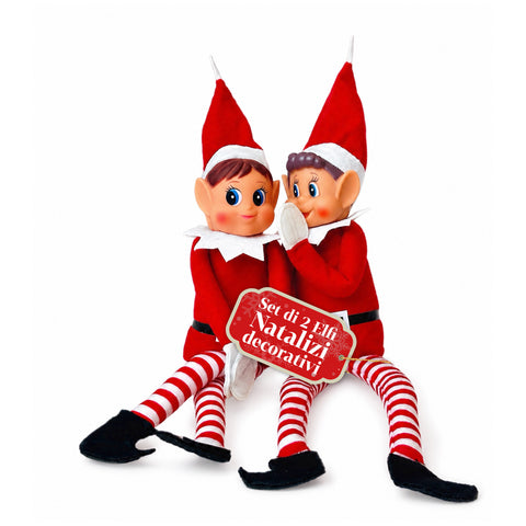 Christmas Elves Set of 2 Flexible Pieces H40 cm, 2 Designs