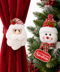 saint joy fermatende natalizi set 2 babbo natale e pupazzo di neve 16x30 cm ean 8050043127914