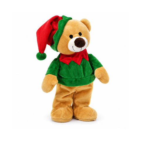 Christmas teddy bear plush that dances to music H33 cm