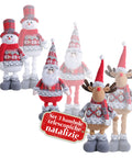 saint joy pupazzi natalizi set 3 con gambe regolabili tema scozzese o inglese ean 8050043128409