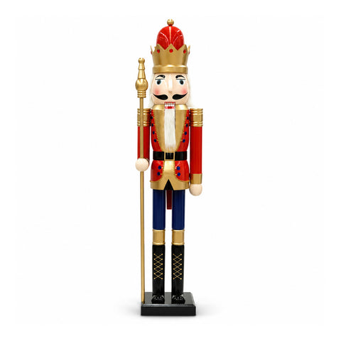 Giant 180 cm Christmas Nutcracker with Crown and Scepter