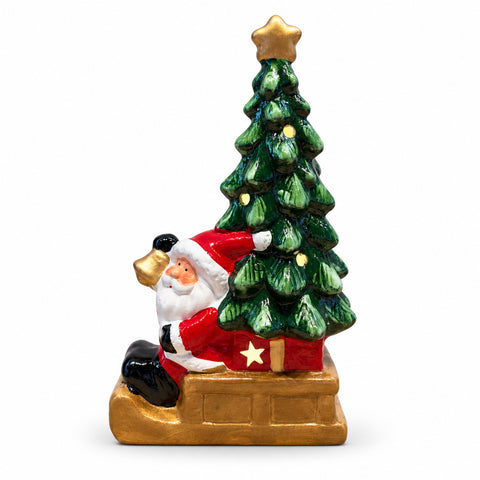 26 cm Illuminated Ceramic Christmas Figurine with LED, 10 Designs
