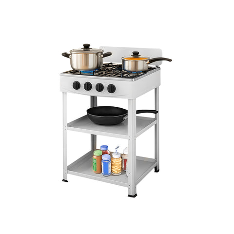 Outdoor Gas Stove with Stand and 2 Steel Shelves – Powerful and Practical