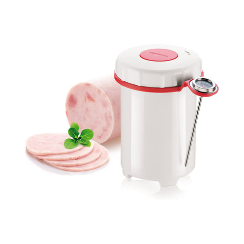 Cooked ham mold with thermometer