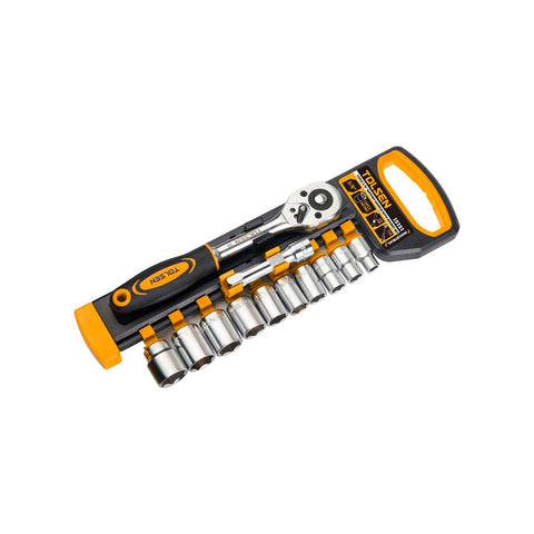 Reversible ratchet with 10 sockets 8-19mm