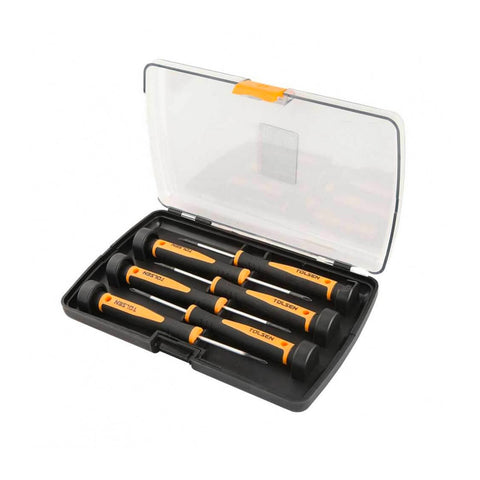 Organizer with 6 precision screwdrivers