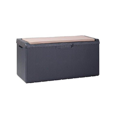 340L Outdoor Storage Chest with Seat and Cushion
