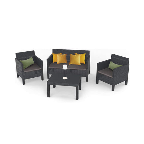 Penelope anthracite garden lounge set