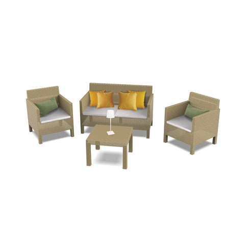 Penelope Cappuccino Garden Lounge Set