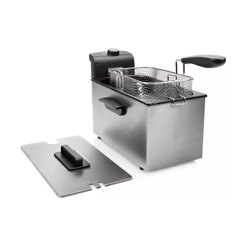 3L 2000W Stainless Steel Deep Fryer with 130-190°C Thermostat, Silver