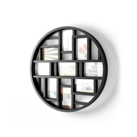 Round Wall-Mounted Frame for 9 Photos 10x15cm
