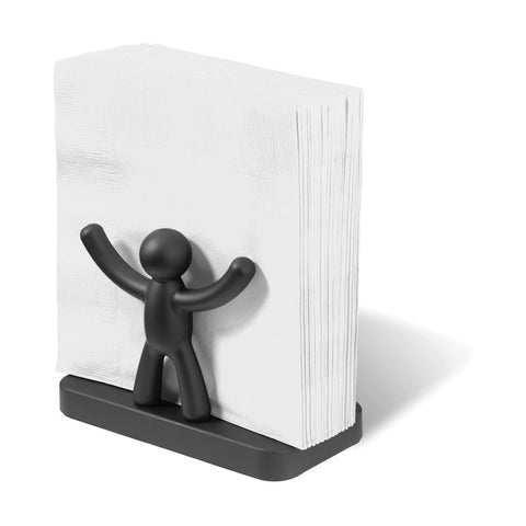 Buddy Kitchen Napkin Holder, Black