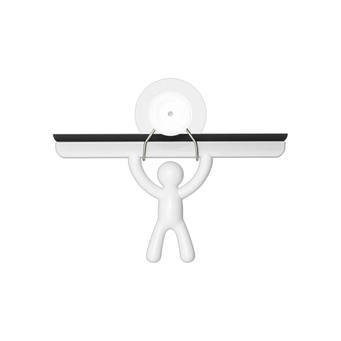 Plastic window squeegee with Buddy wall mount