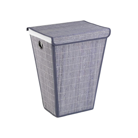 Gray Conical Bamboo Laundry Basket