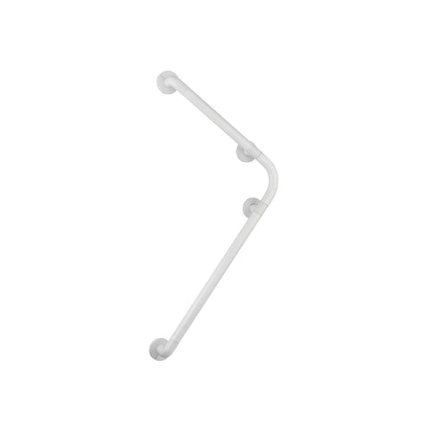 White 90° safety grab bar