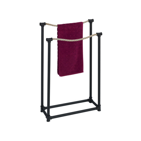 Osuna Black Freestanding Towel Rack