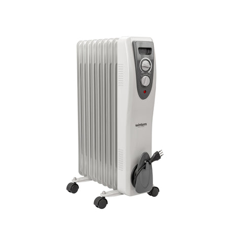 2000W Oil-Filled Electric Radiator - Portable, 9 Elements