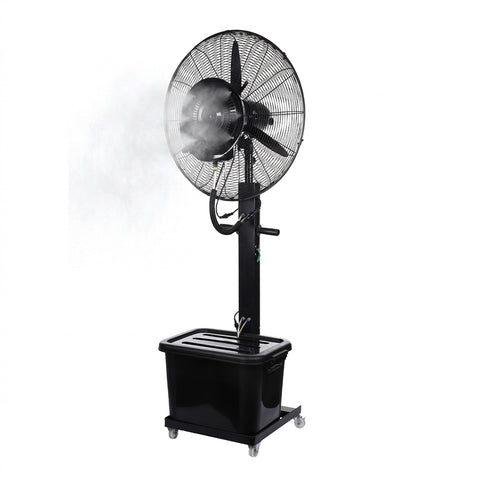 230W Industrial Misting Fan with 65 cm Aluminum Blades - 3 Oscillation Speeds