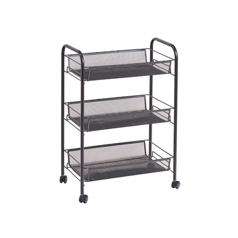 Metal organizer cart with 3 shelves