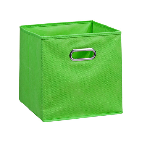 Green fleece storage basket 32cm