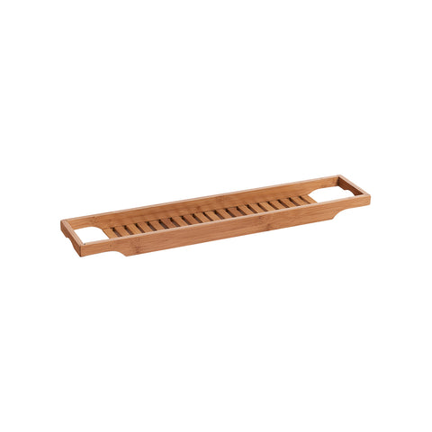 Wooden bathtub shelf