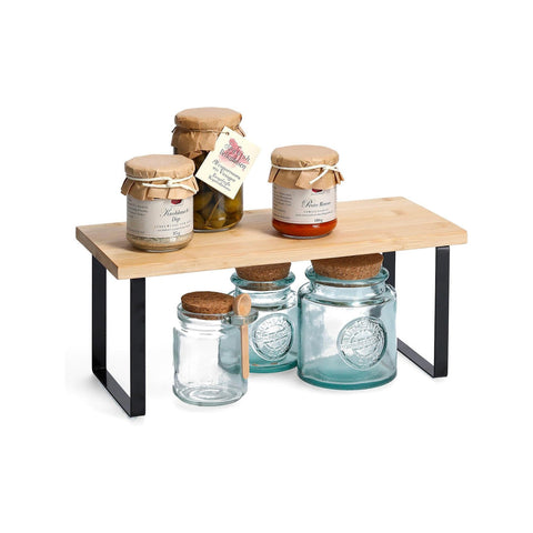 Bamboo and Metal Storage Shelf 36x15,5