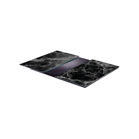 Set of 2 Black Marble Hob Cover Plates