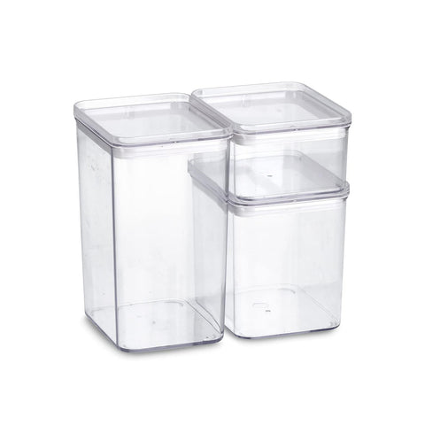 Set of 3 plastic food containers