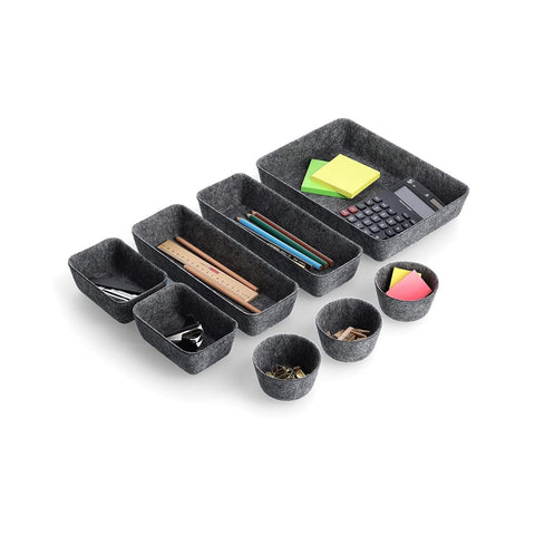 Set of 8 felt storage organizers
