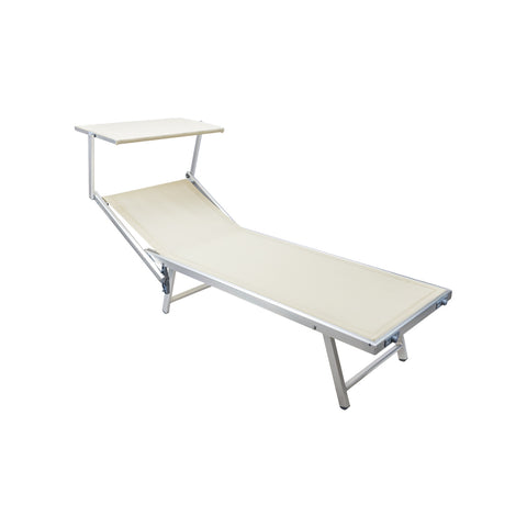 Aluminum sun lounger
