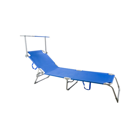 Blue Foldable Beach Lounger