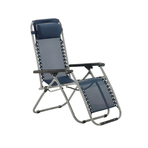 Foldable outdoor sun lounger - water-repellent with steel frame