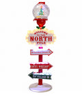 saint joy lanterna natalizia con luci led effetto neve e insegna polo nord ean 8050043127921
