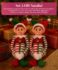 saint joy elfi di natale set 2 pezzi flessibili h40 cm 2 fantasie ean 8050043128430