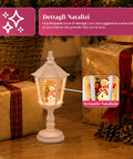 saint joy lampada natalizia con neve luci led e musica usb 2 colori ean 8050043128195