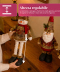 saint joy pupazzi natalizi set 3 con gambe regolabili tema scozzese o inglese ean 8050043128409