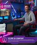 nexor sedia gaming reclinabile con poggiapiedi estraibile cuscino lombare e poggiatesta ean 8052879011771