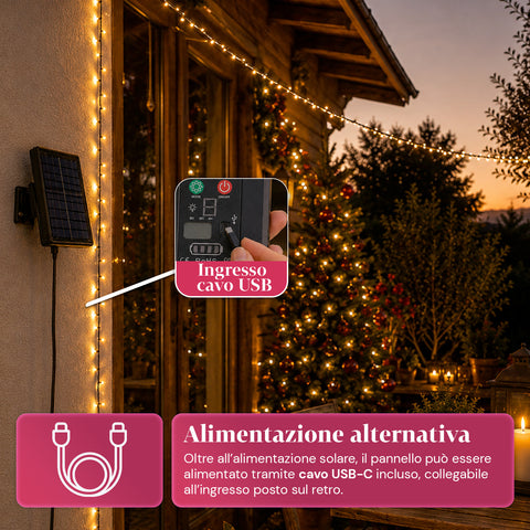 saint joy luci natalizie da esterno solari con telecomando 4 lunghezze ean 8050043128454