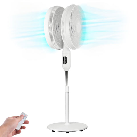 Oscillazione a 45° e 90° per copertura ampia con flusso d'aria uniforme, telecomando incluso per controllo completo
