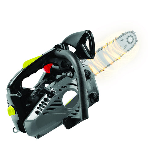 Pruning chainsaw with petrol engine and 25cm steel blade