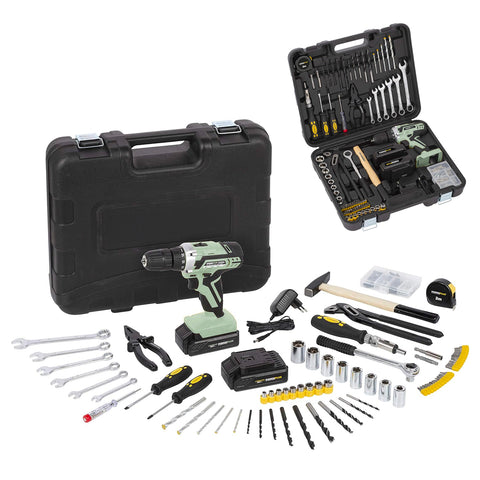 12v Drill Driver With 1300 Mah Battery, Case And 135 Accessories